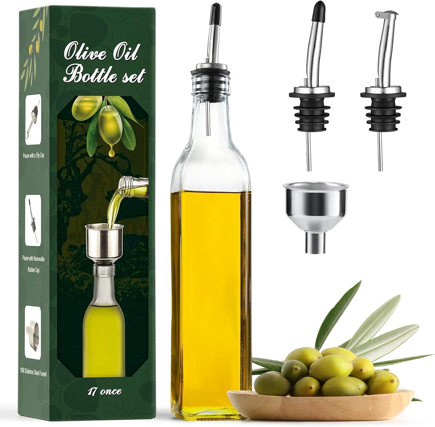Glass Olive Oil Bottle