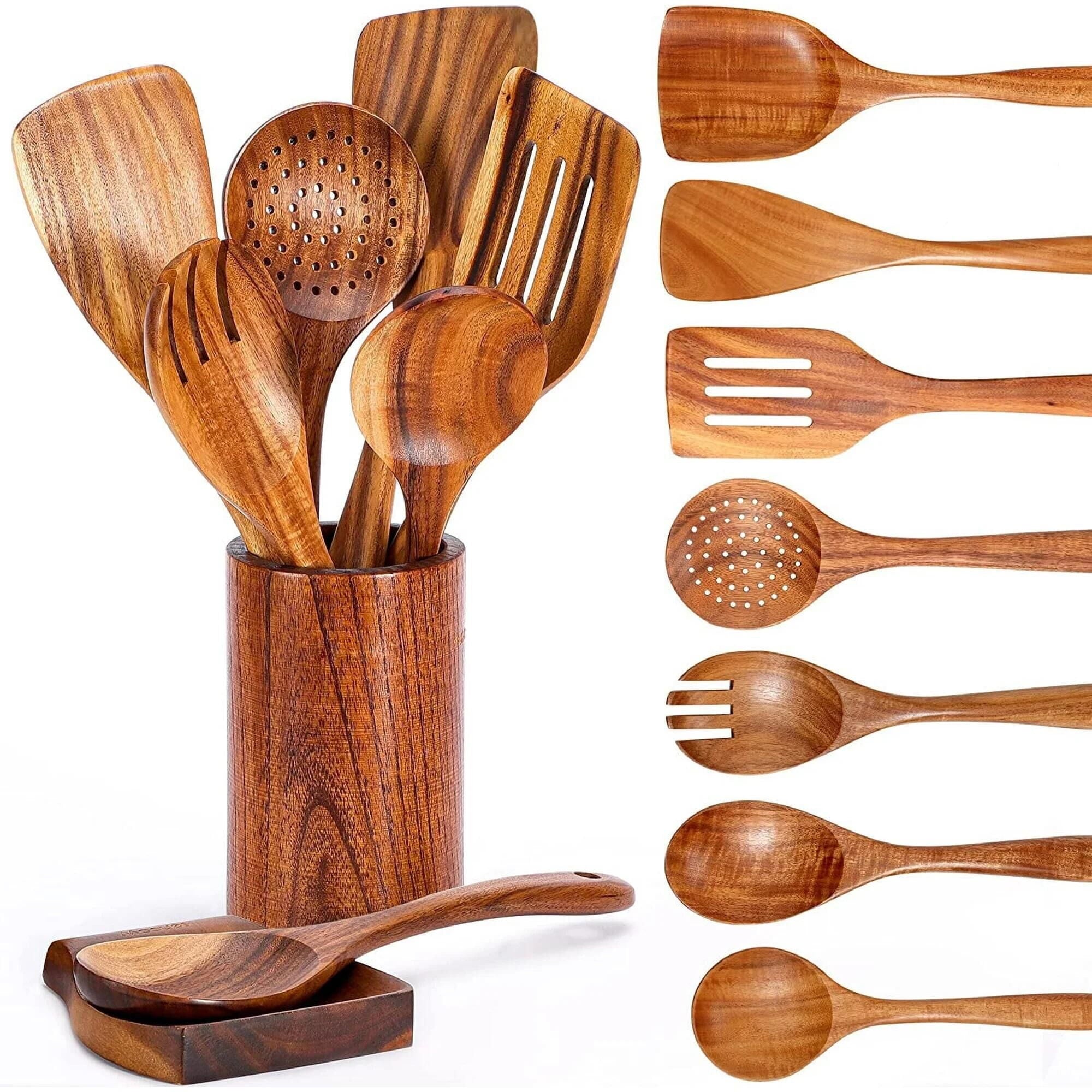 Wooden Spoon & Spatula Set
